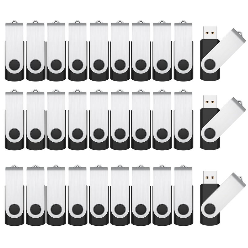 RAOYI 50 Pack 4GB USB Flash Drive, USB 2.0 Memory Stick Bulk Thumb Drives Pen Drive Zip Drive Bundle-Black - Image 1